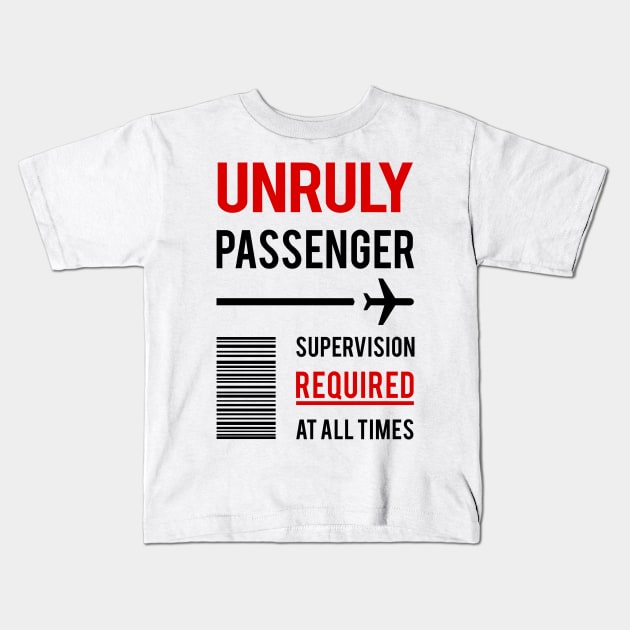 Unruly Passenger Kids T-Shirt by powniels